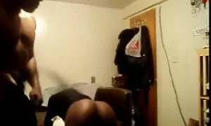 ব্ল্যাক টিন spanked  ...